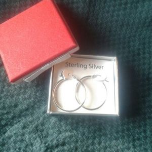 Sterling silver hoop earrings