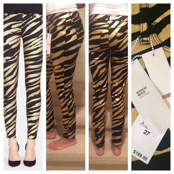 Metallic super skinny jeans