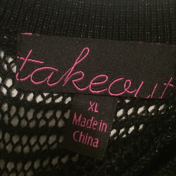 Black sparkly knit top - Picture 2 of 2