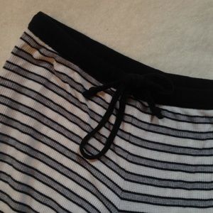 black and white stripped pjs