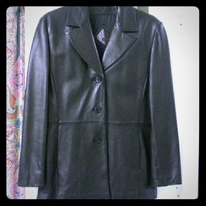 Black genuine leather jacket