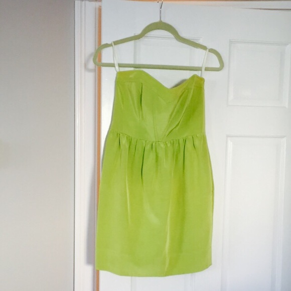 Shoshanna Lime Green Cocktail Dress
