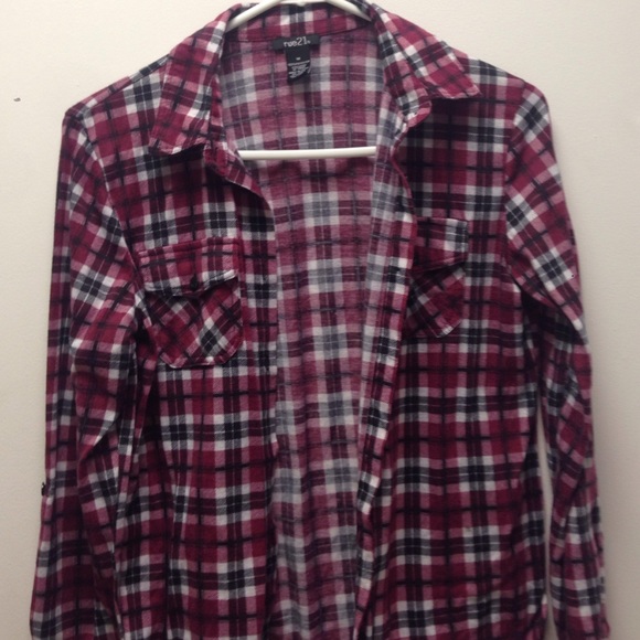 Pink white and black flannel from rue 21!