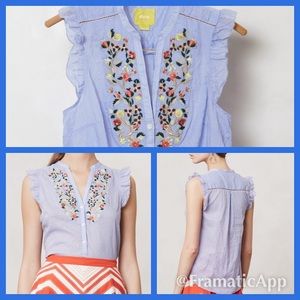 Stunning embroidered Anthropologie blouse!