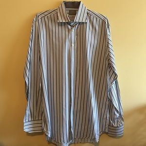 Thomas Dean men's button-down longsleeve shirt