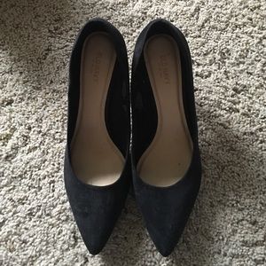 Black Suede Low Heel