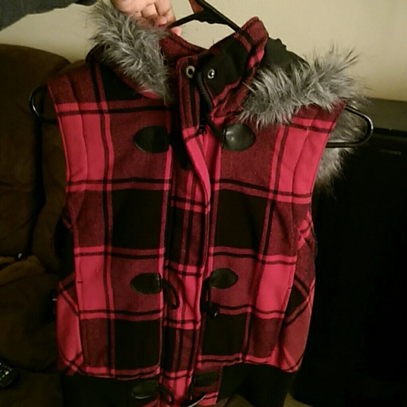 Pink and black jacket