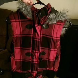 Pink and black jacket