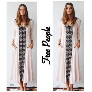NWOT FREE PEOPLE EMBROIDERED MAXI DRESS SIZE L