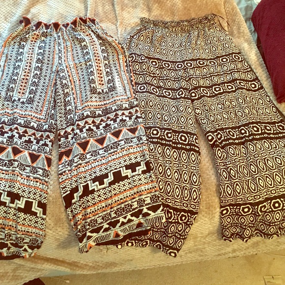 2 Tribal patterned palazzo pants