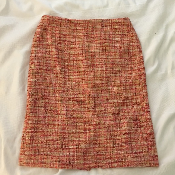 Talbots Coral tweed skirt (lined) NWOT