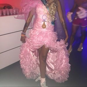 Beautiful Cotton candy sweet pink Prom gown!