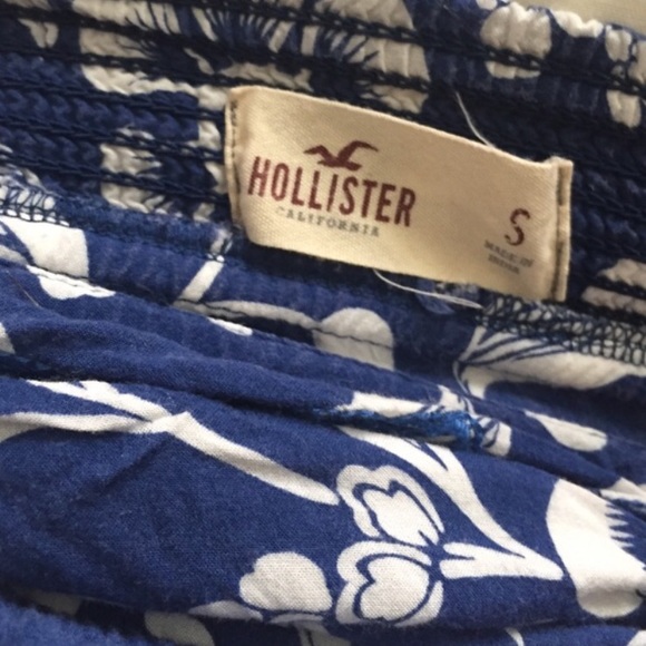 Strapless Blue Floral shirt - Picture 2 of 2