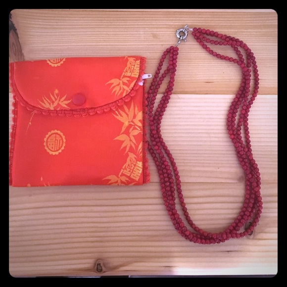 Real coral necklace