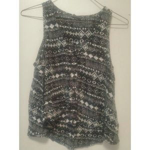 SOLD UO tribal patterned high/low tank