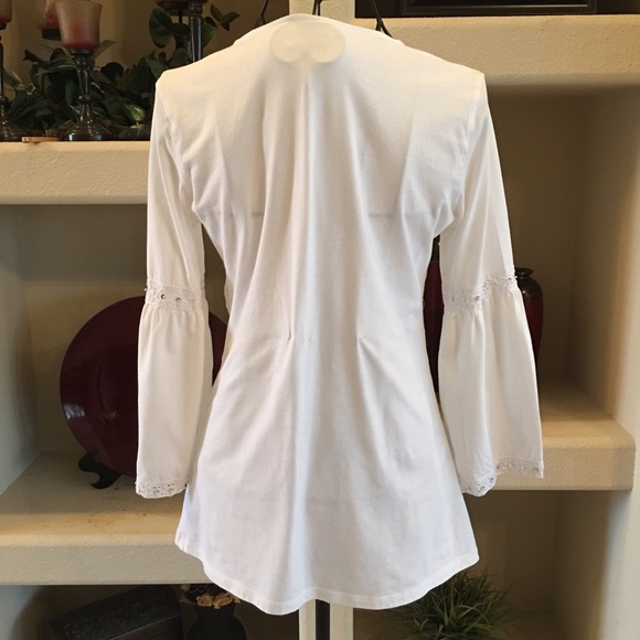 NY & Co. White cotton blouse - Picture 3 of 4