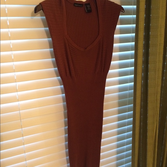 Brown sweater dress