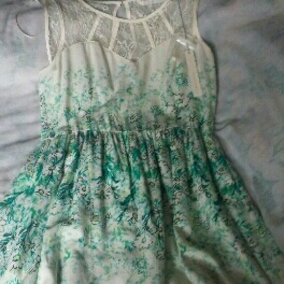 Mesh Yoke Sweetheart Dress