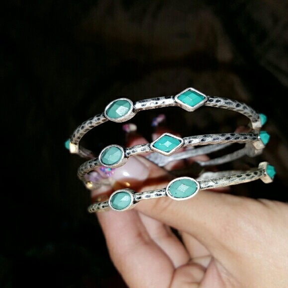 Lucky turquoise and silver bracelets