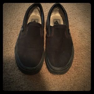 Black slide on vans