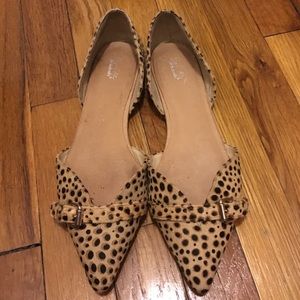 Anthropologie dr. Scholls calf hair flats