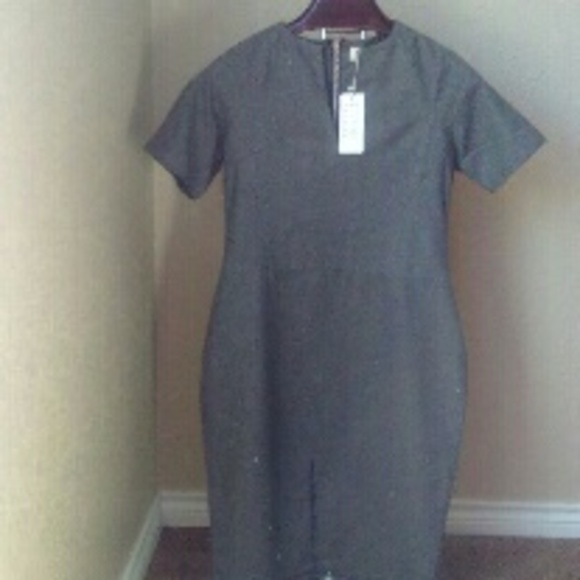Grey short sleeve dress - Picture 1 of 1