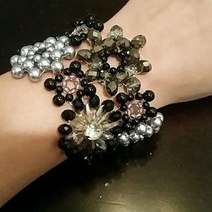 Floral statement bracelet