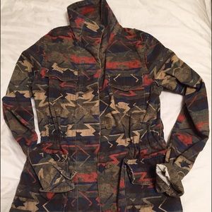 Ecote Printed Military Jacket