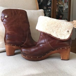 UGG Leather Foldover Boots