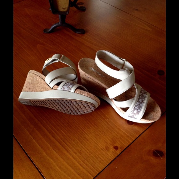 DKNY cork wedge sandals size 6B/36 - Picture 3 of 3