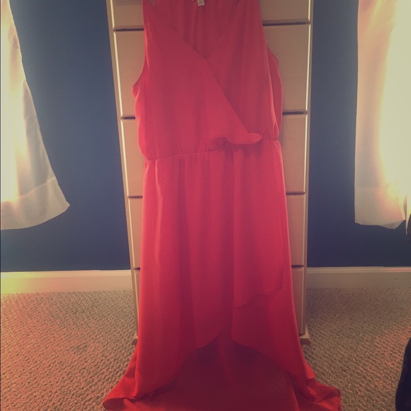 Coral summer dress