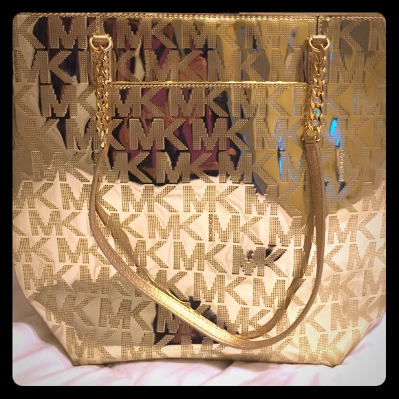 Gold Michael Kors Purse