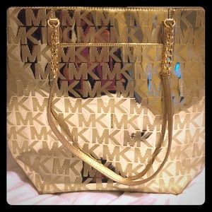 Gold Michael Kors Purse
