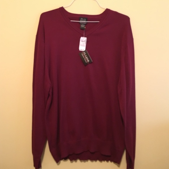 Jos. A. Bank Burgundy v-neck sweater