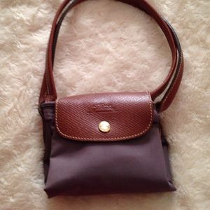 Longchamps deep lavender bag.  Purchase in Paris.