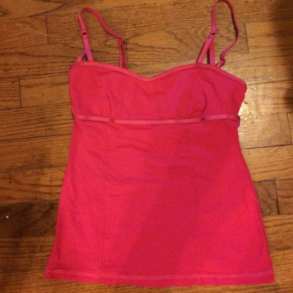 LULULEMON ATHLETICA pink athletic strapping top- 4