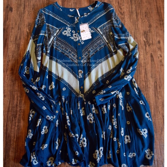 Free People Dresses & Skirts - FREE PEOPLE Dress Printed Swing Tunic Bohemian Top