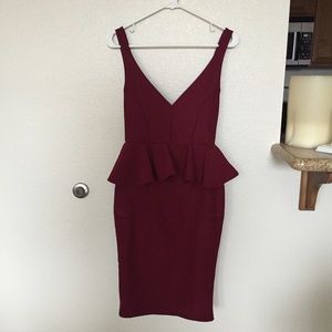 Peplum Midi Dress