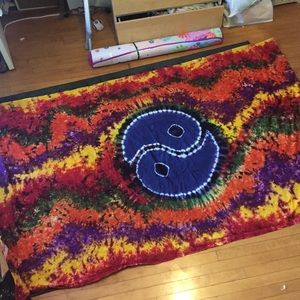 on hold! tie dye yin yang tapestry
