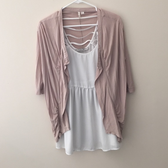 bp Sweaters - Blush pink 3/4 sleeve cardigan