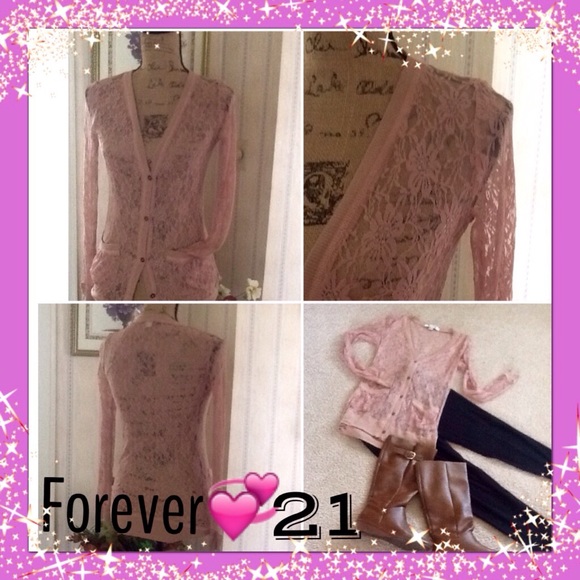 ๐ธ Lace Cardigan by Forever 21 ๐ธ - Picture 3 of 4
