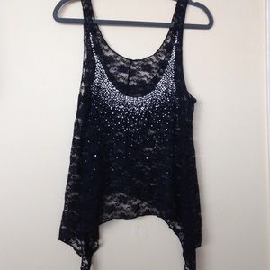 Rhinestone Lace Top