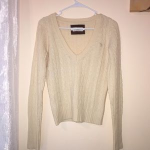 Cream knitted Abercrombie & Fitch Small sweater