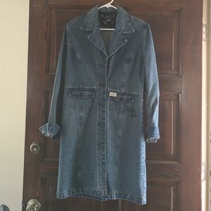 Harley Davidson denim duster jacket.