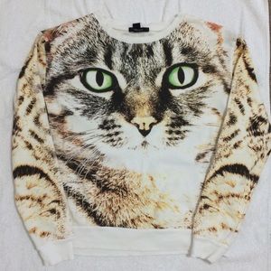 Cat face sweater