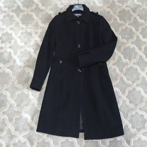 Black Knee-Length Peacoat
