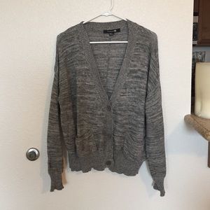 Gray Knit Cardigan