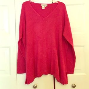 Magenta pink long sleeve sweater