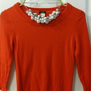 SOLD** J Crew red tippi merino wool sweater!