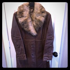Long woman's leather coat. Wilsons leather. NWT